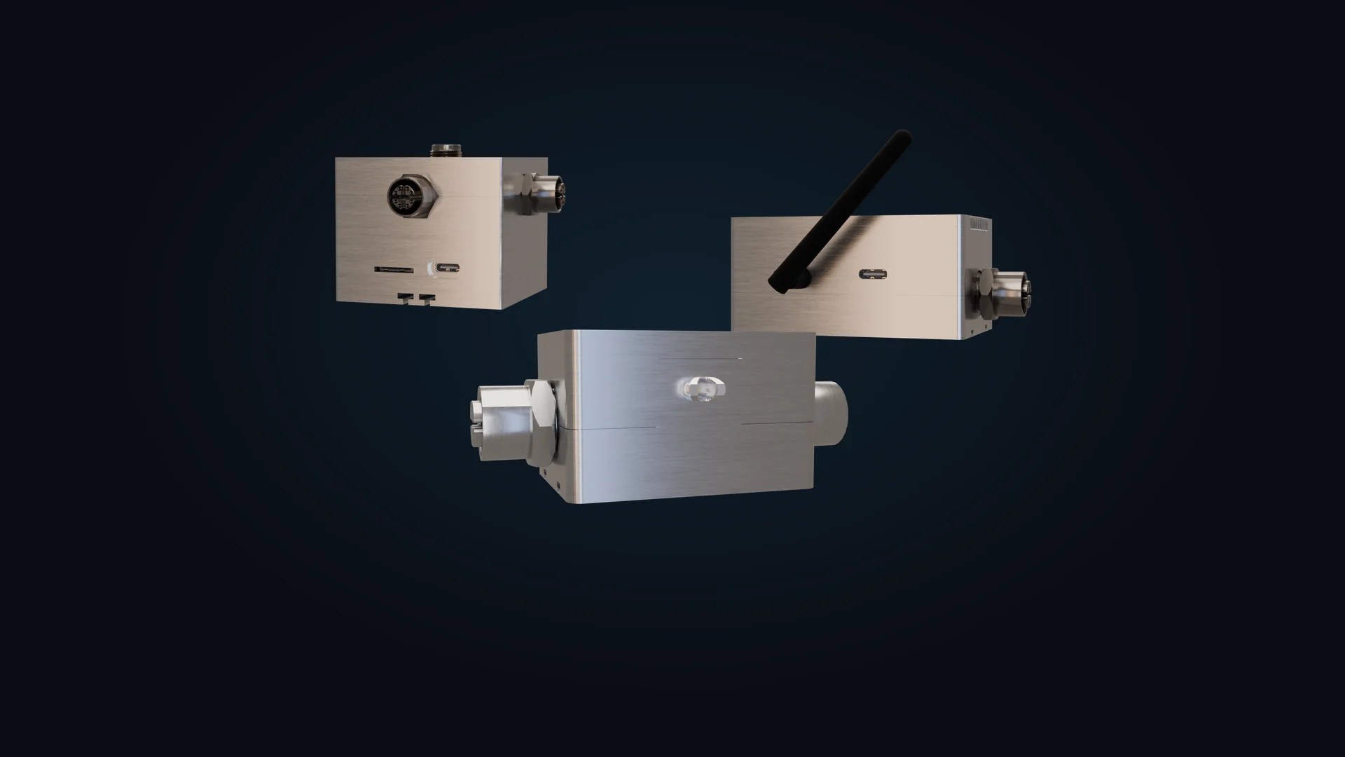 MINERVA-Platinen: Hub, Node und Messboard nebeneinander.